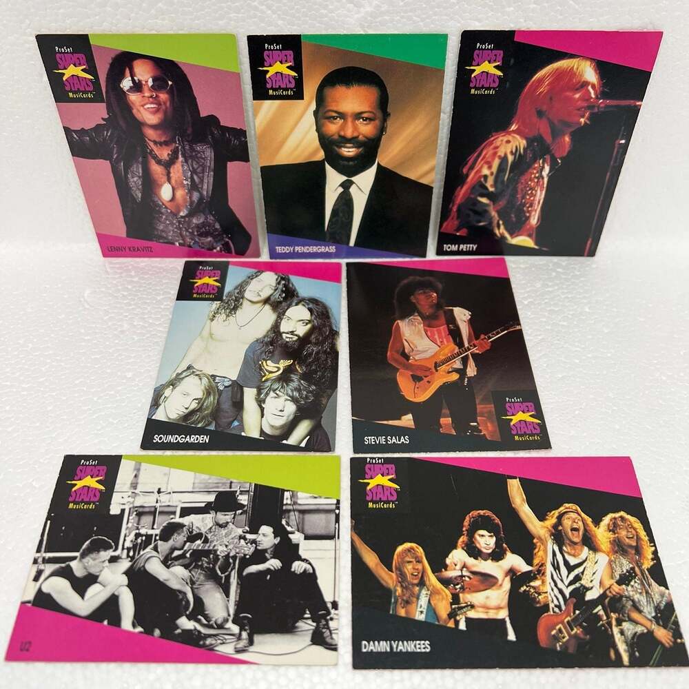 Pro Set - 1991 Super Stars | Vintage Music Cards - Rock Express TCG Lot Of 7